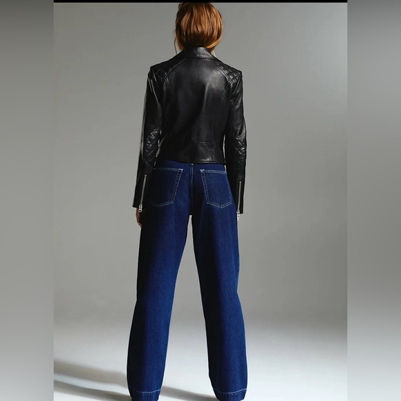 NWT Wilfred Richards Leather Biker Jacket XS - Picture 9 of 9